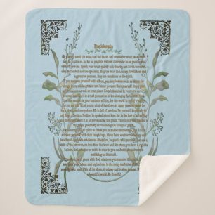Desiderata sherpa blanket