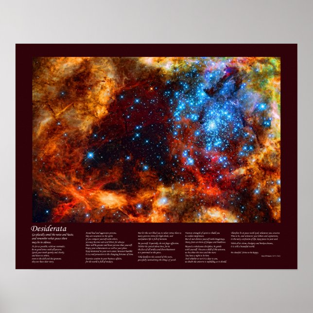 Desiderata - Stellar Nursery in Tarantula Nebula Poster (Front)