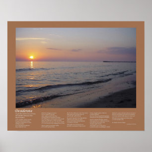 Desiderata - Sunset Beach Waves Poster