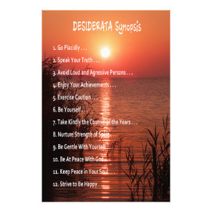 DESIDERATA Synopsis - Waters Edge Photo Print