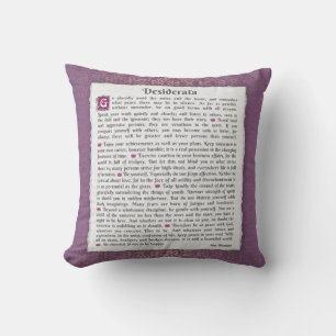 Desiderata - Things desired  Throw Pillow