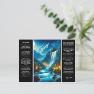 Desiderata Waterfall Calm Postcard