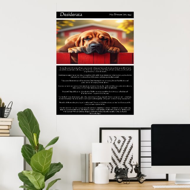  Desiderata: Where Peace Resides Poster (Home Office)