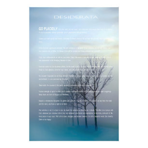 DESIDERATA Winter Trees Photo Print