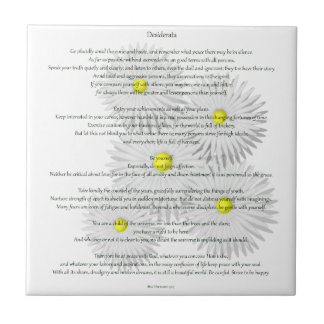 Desiderata with Daisies Tile