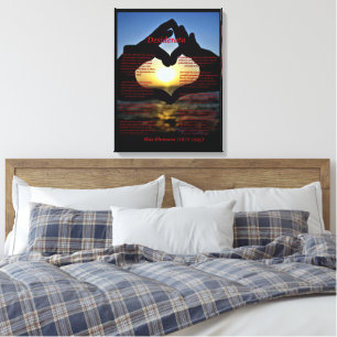 Desiderata with Heart and Ocean Canvas Print