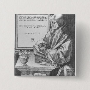Desiderius Erasmus of Rotterdam, 1526 2 Inch Square Button