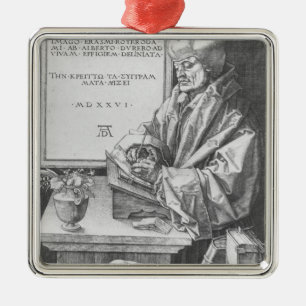 Desiderius Erasmus of Rotterdam, 1526 Metal Ornament