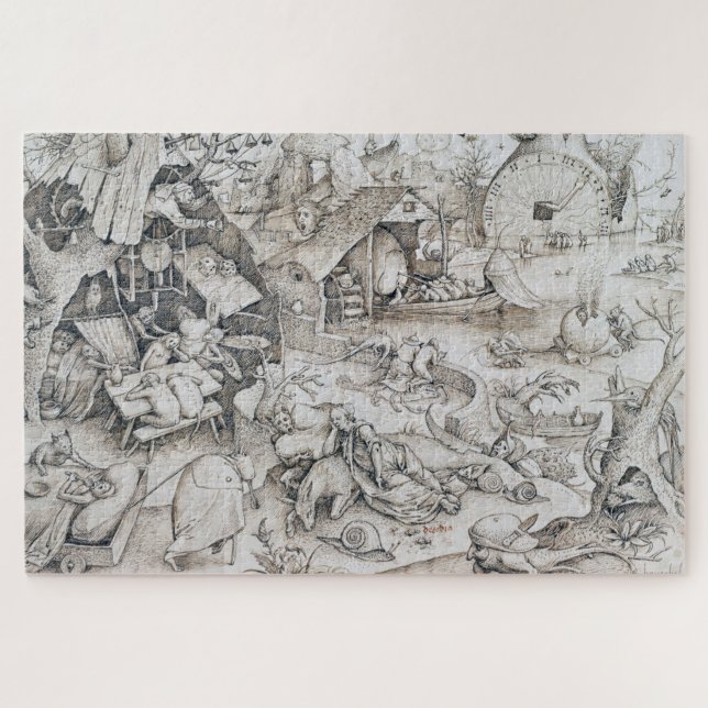 Desidia (Sloth), Pieter Bruegel Jigsaw Puzzle (Horizontal)