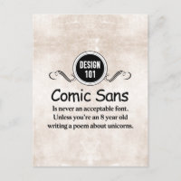 Design 101: Comic Sans is never an acceptable font