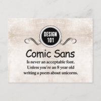 Design 101: Comic Sans is never an acceptable font
