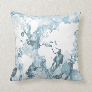 Design 103 world map throw pillow