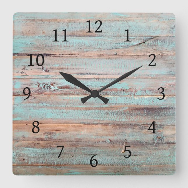 Design 110 Wood look Square Wall Clock (Front)