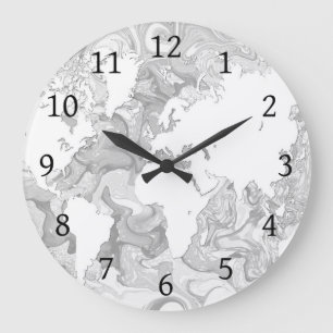 design 141 World Map Large Clock