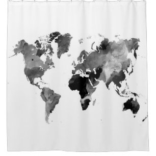 Design 42 World Map Grey Scale
