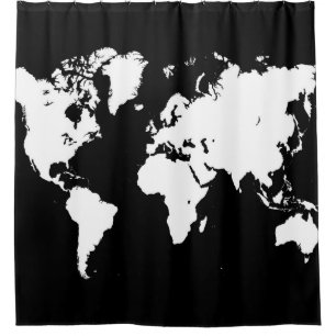 Design 69 Black White World Map