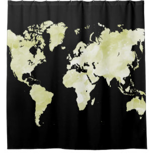 Design 73 black green world map