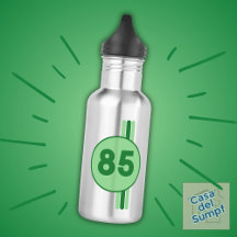 Design 85 in green on mint green with stripes
