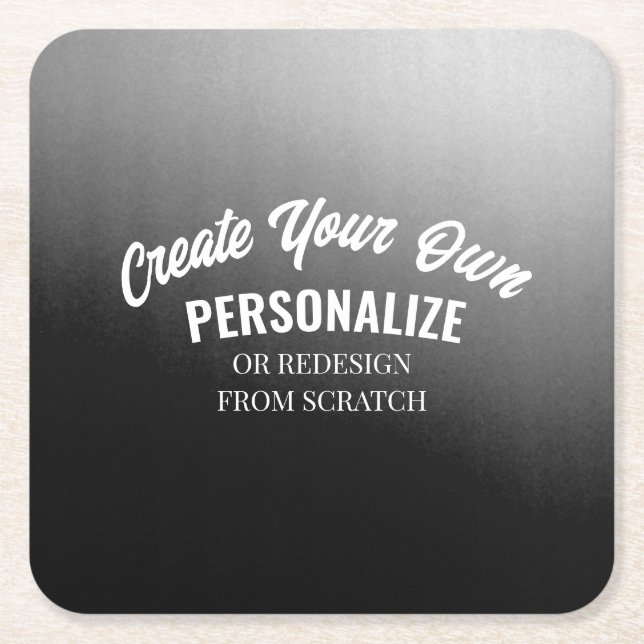 Design a Fully Customized Square Paper Coaster (Front)