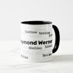 design a nice mug with your own name on it<br><div class="desc">Personalized mug with your own name written in a cool black font style</div>