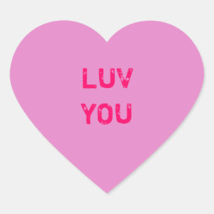 Design a Pink Conversation Heart Sticker