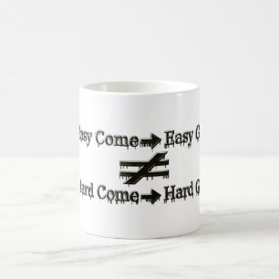 Design About Easy Work And Hard Work Relationship Coffee Mug