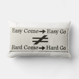 Design About Easy Work And Hard Work Relationship Lumbar Pillow