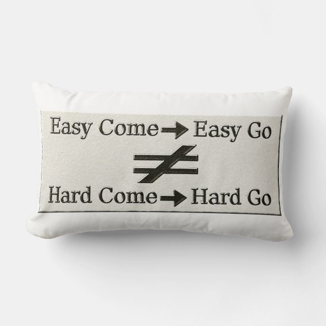 Design About Easy Work And Hard Work Relationship  Lumbar Pillow (Front)