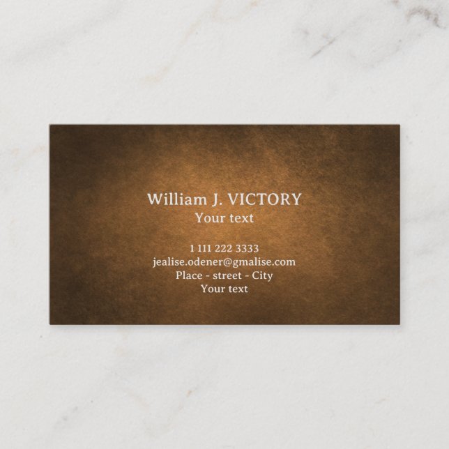 Design abstrait carte de visite ocre brun (Devant)