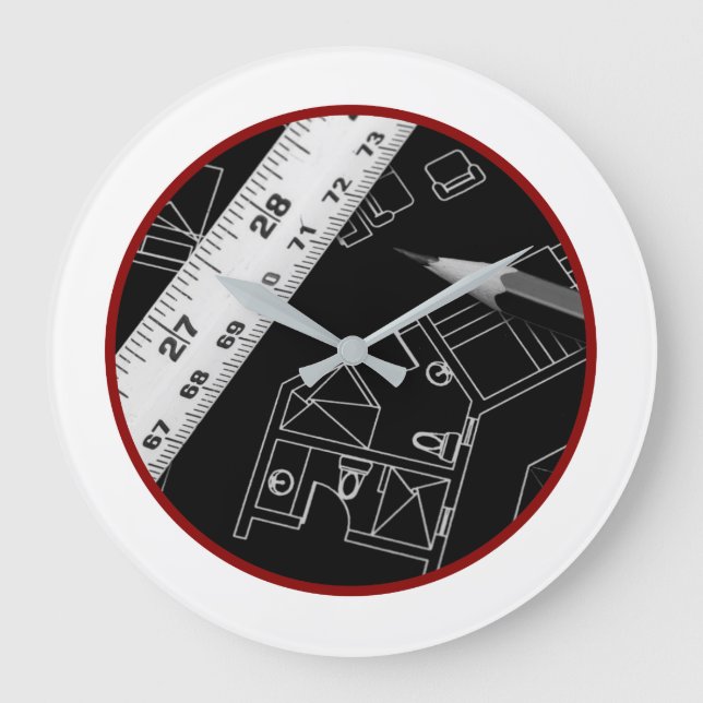 Design Architectural Moderne Horloge Décor Mur (Recto)