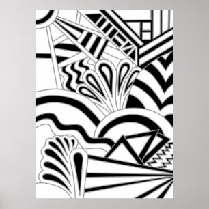 Design Art Déco Monochrome.