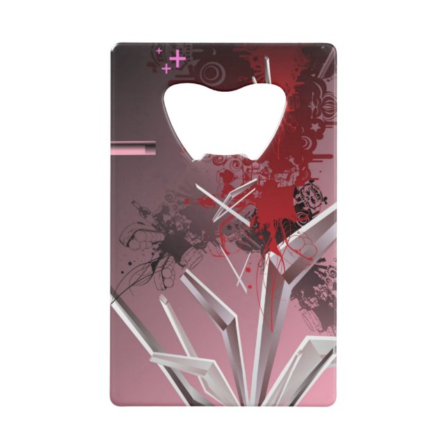 Design Backgrounds Credit Card Bottle Opener (Front)