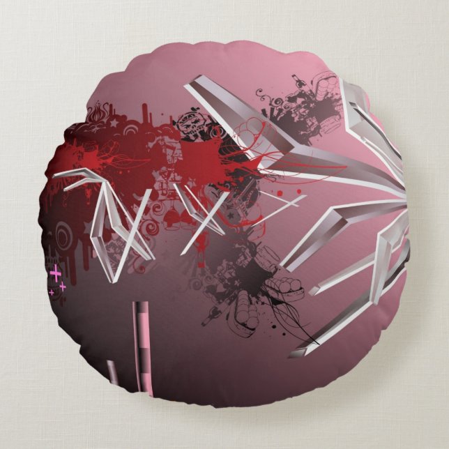 Design Backgrounds Round Pillow (Front)
