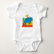 Design - Blue Cat Trophy Lounger - T-Shirt Baby