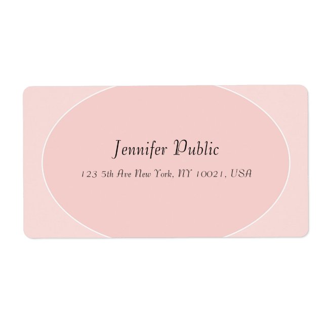Design Blush Rose Blanc Élégant Script moderne (Devant)