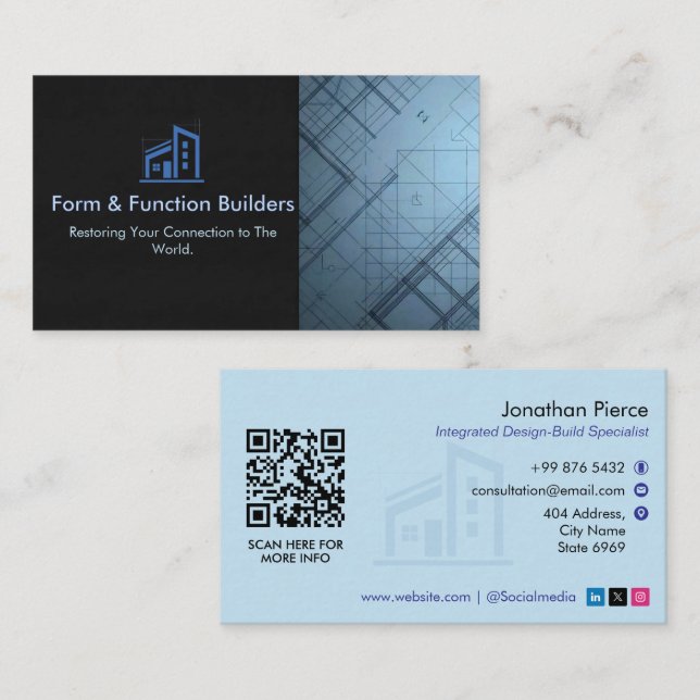 Design-Build Firms Business | Sealight Minimalist Card (Front/Back)