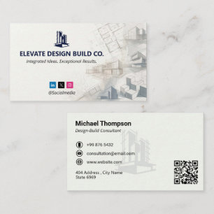 Design-Build Firms Business   White Sketch Card