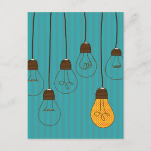 design bulbs postcard