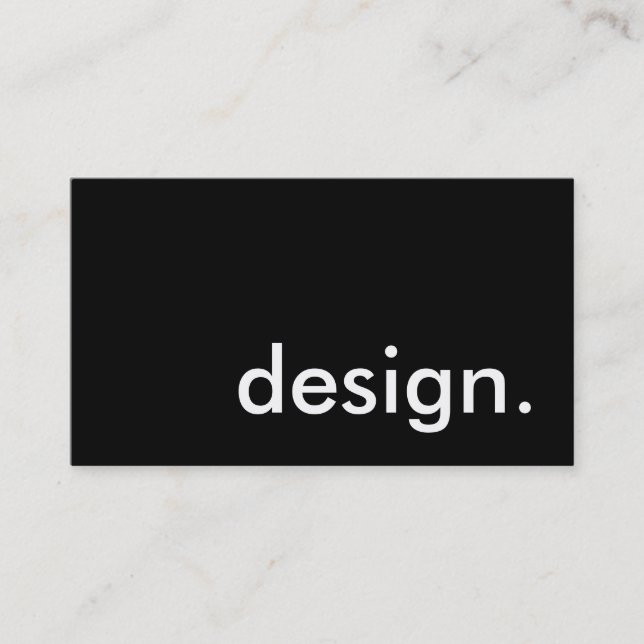 design. business card (Front)