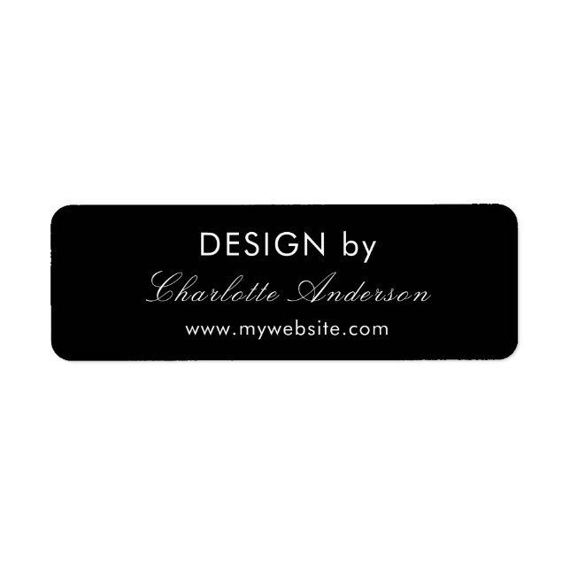 Design by name business entrepreneur black white (Front)