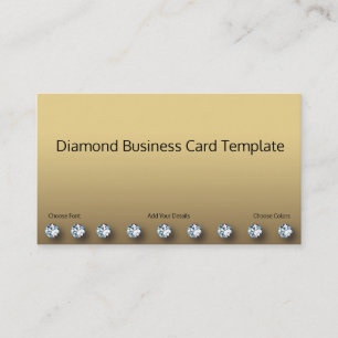 Design Carte de visite or et diamant