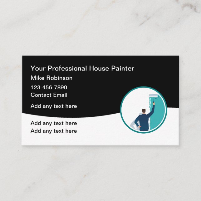 Design Carte de visite tendance Maison Peintre (Devant)
