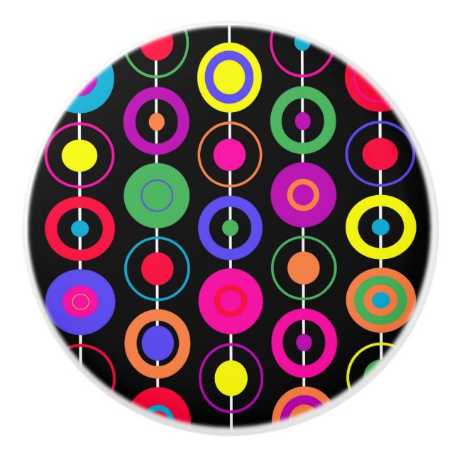 Design circles ceramic knob (Front)