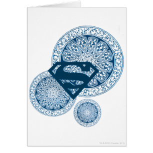 Design circulaire bleu supergirl