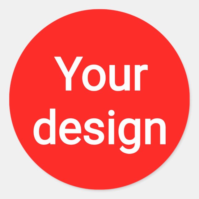 Design  classic round sticker (Front)