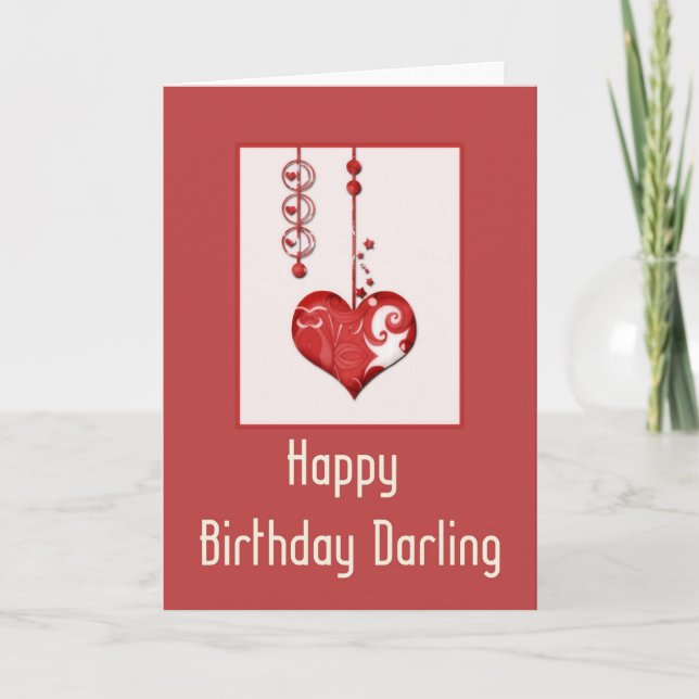 Design Coeur moderne 2 Bonne carte d'anniversaire  (Devant)