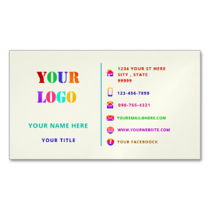 Design coloré logo personnalisé Carte de visite ma