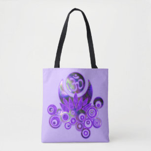 Design Composing - OM LOTUS violet + your backgr. Tote Bag