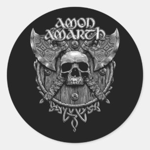 Design Cool of Amon Amarth Band Rock Grey Skull' Classic Round Sticker