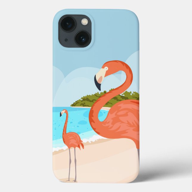 Design coque iphone flamant rose, Aruba (Verso)